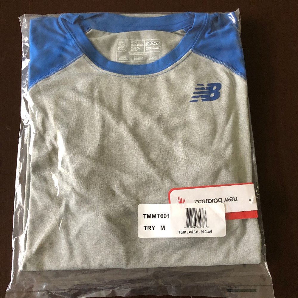New Balance 3/4 Baseball Raglan Tee - Picture 2 of 2